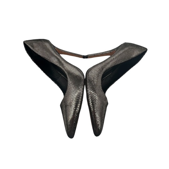 Express Women’s Gold Leather Pointed Toe Heels Size 8 - Picture 5 of 8